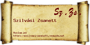 Szilvási Zsanett névjegykártya