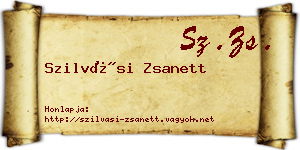 Szilvási Zsanett névjegykártya