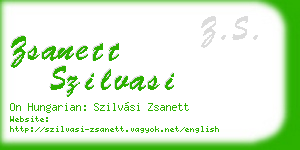 zsanett szilvasi business card